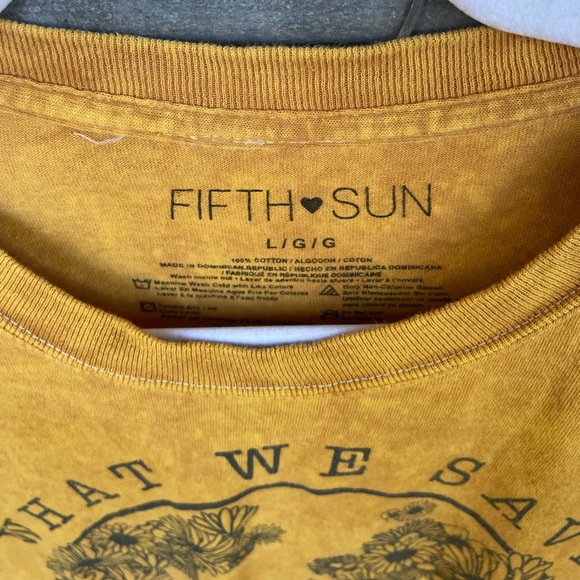 Fifth Sun Mustard Yellow What We Save Saves Us Tee - Picture 4 of 7